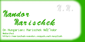 nandor marischek business card